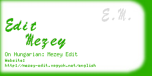 edit mezey business card